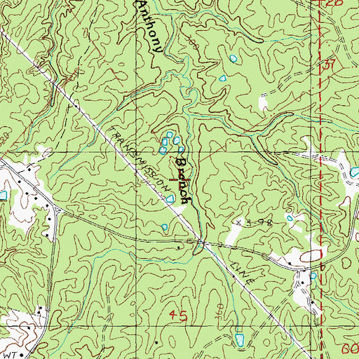 Topographic Map of Poplar Grove Oil Field, MS