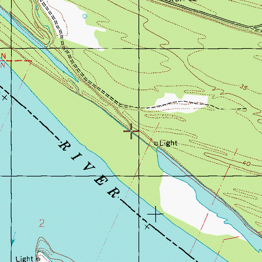 Topographic Map of Stamps Landing, MS
