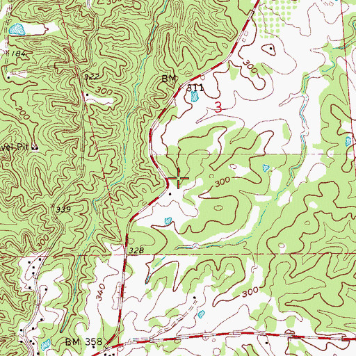 Topographic Map of Lake Forest, MS