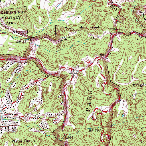 Topographic Map of Stockade Redan (historical), MS