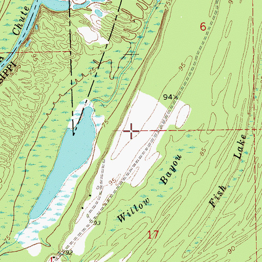 Topographic Map of Williams Plantation, MS