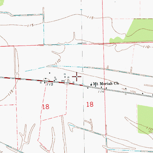 Topographic Map of Holmes School (historical), MS