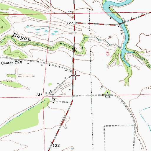 Topographic Map of Waltonia School (historical), MS