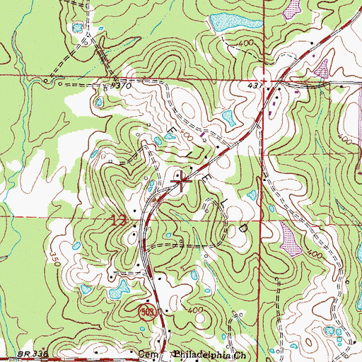 Topographic Map of Brevet (historical), MS