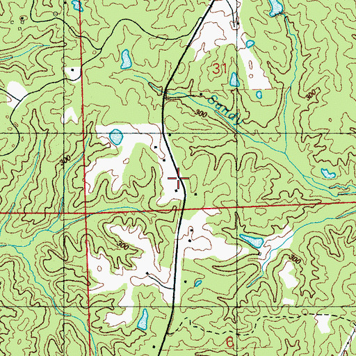 Topographic Map of Chethams (historical), MS