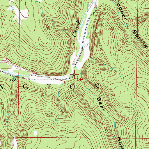 Topographic Map of Oak Flat (historical), AR
