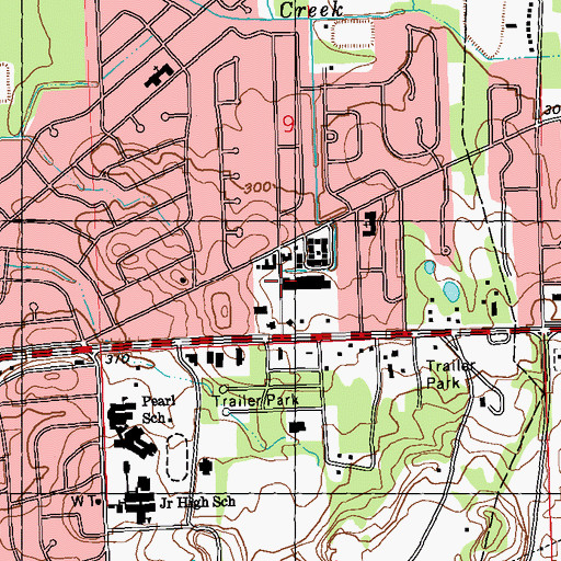 Topographic Map of Rankin Square Shopping Center, MS