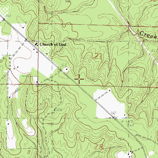 Topographic Map of Benndale School (historical), MS