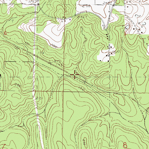 Topographic Map of Donovan (historical), MS