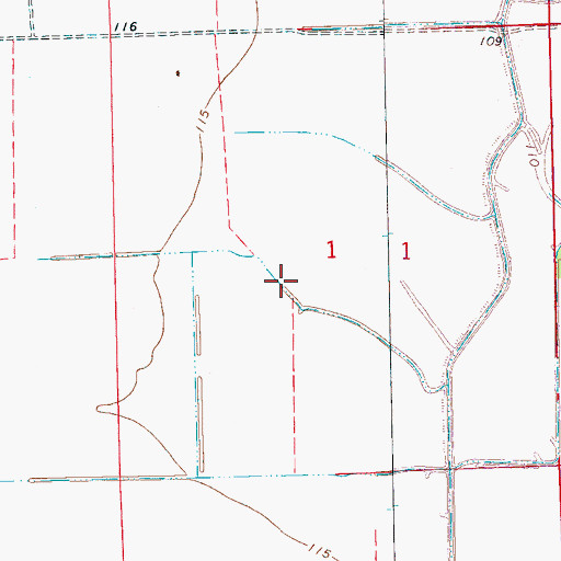 Topographic Map of Almy, MS