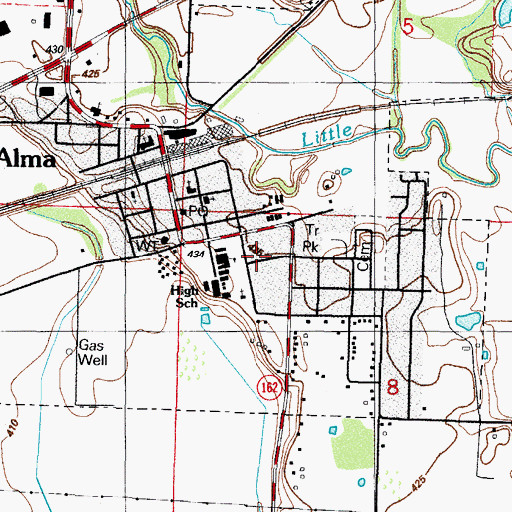Topographic Map of Township of Alma, AR