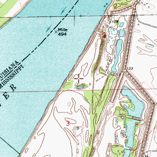 Topographic Map of Alexander (historical), MS