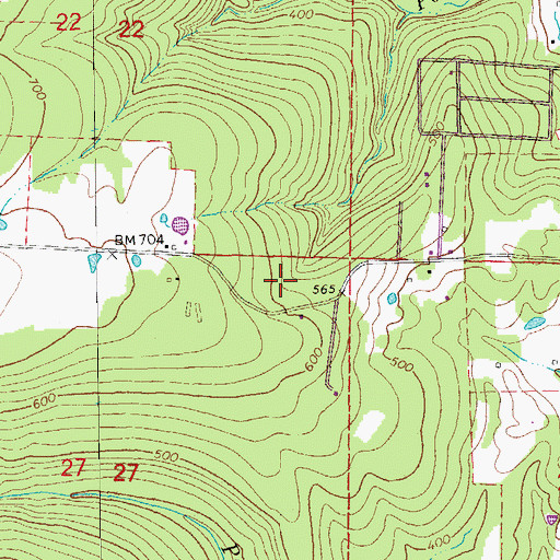 Topographic Map of Township of Huff, AR