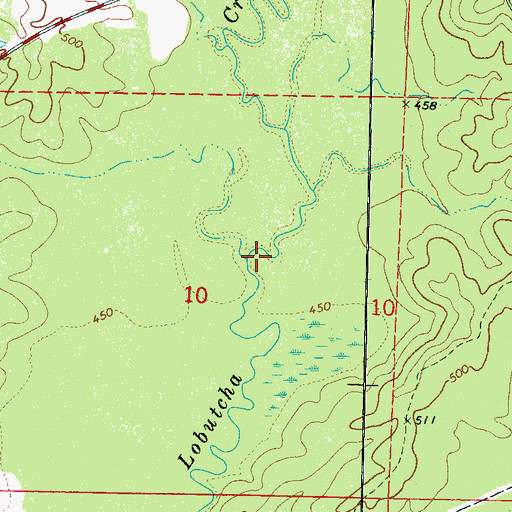 Topographic Map of Leachs Mill (historical), MS