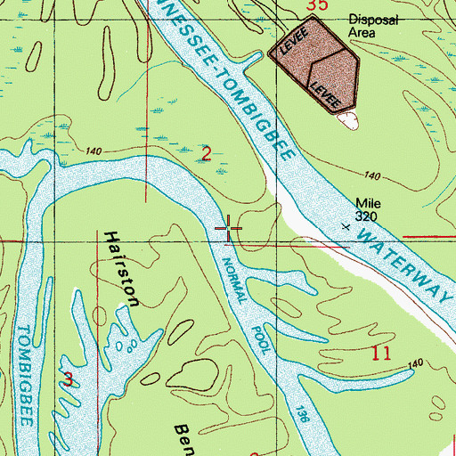 Topographic Map of Bar Number 5, MS