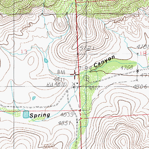 Topographic Map of Larson Ranch, AZ