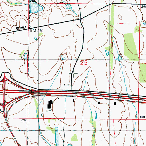Topographic Map of White Oaks Ranch, MS