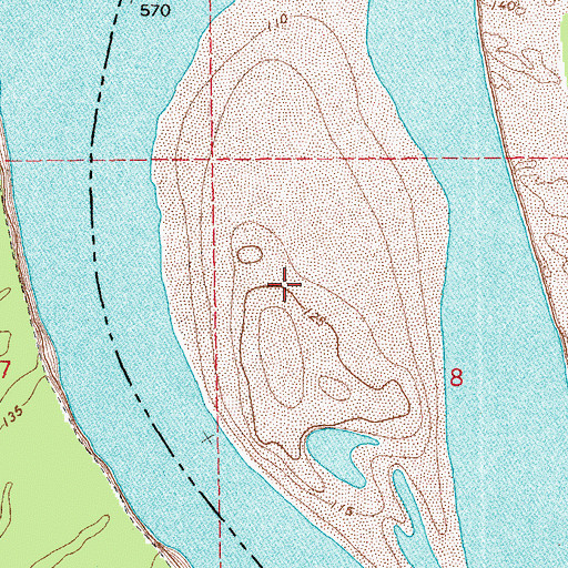 Topographic Map of Lucca Bar, MS