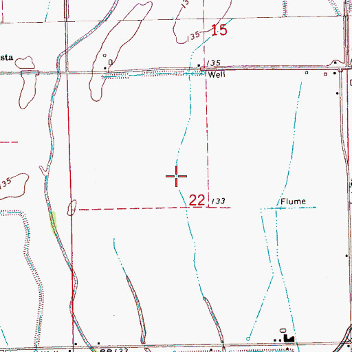 Topographic Map of Ditch Number Twenty, MS