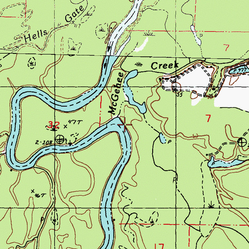 Topographic Map of Old Tar Landing, MS
