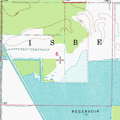 Topographic Map of Township of Isbell, AR