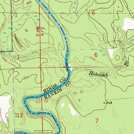 Topographic Map of Fortners Ferry (historical), MS