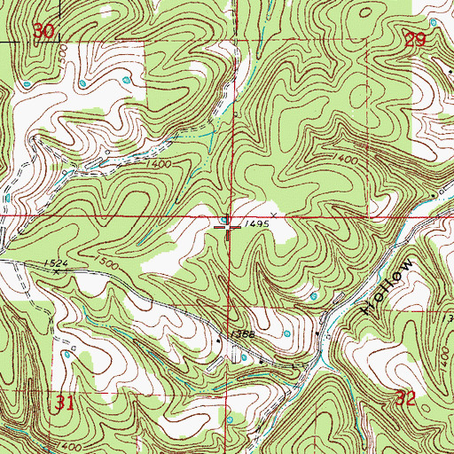 Topographic Map of Township of Alabam, AR