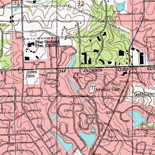 Topographic Map of Northpointe, MS