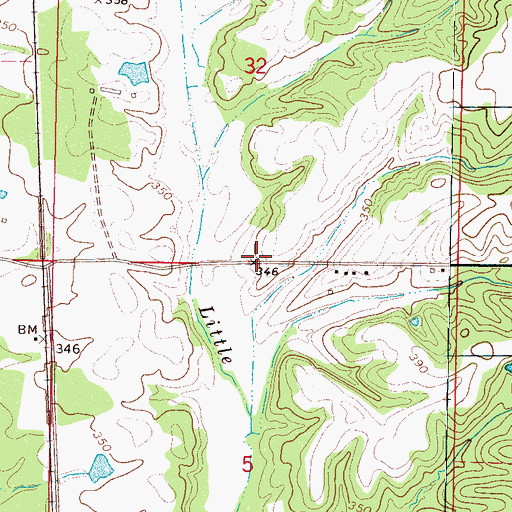 Topographic Map of Ridge (historical), MS