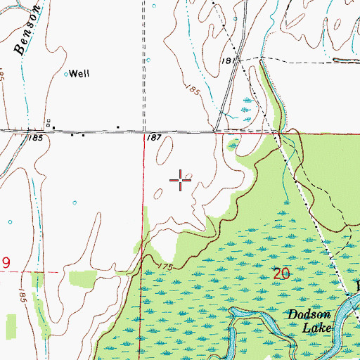Topographic Map of Township of Richland, AR