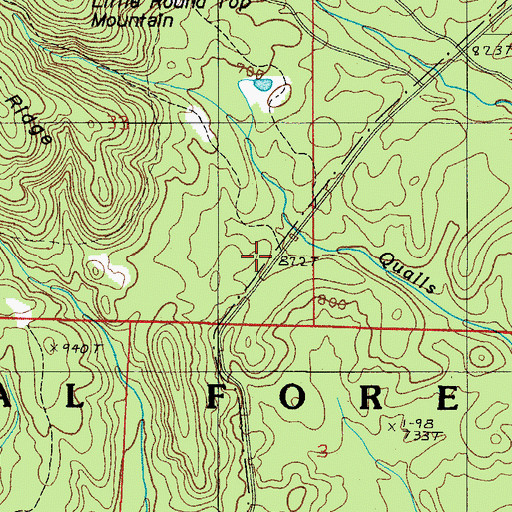 Topographic Map of Township of Washita, AR