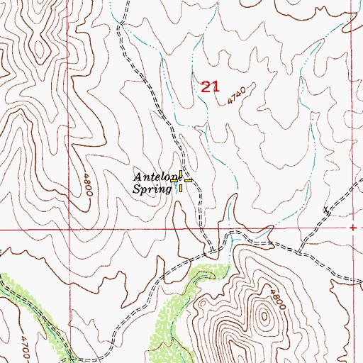 Topographic Map of Antelope Spring, AZ