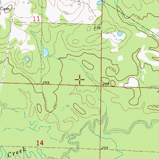 Topographic Map of Township of Emmet, AR