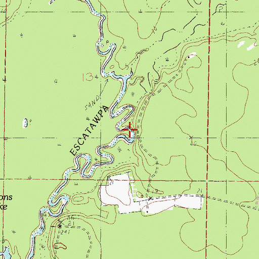 Topographic Map of Rubenhouse Bluff, MS