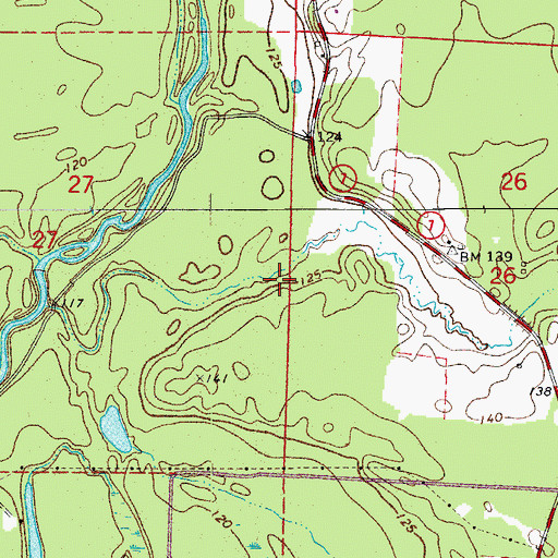 Topographic Map of Township of Carroll, AR