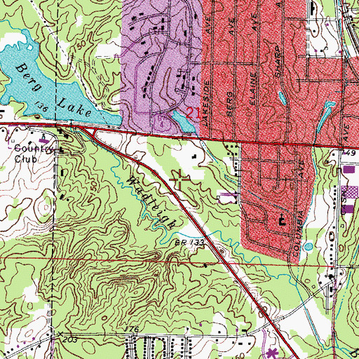 Topographic Map of Township of Ecore Fabre, AR