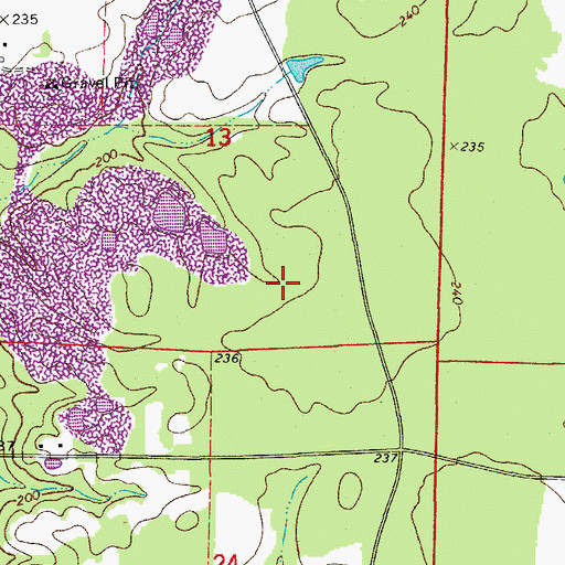 Topographic Map of Township of Freeo, AR