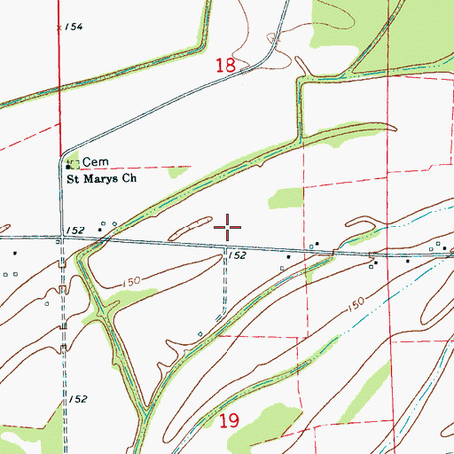Topographic Map of Rosenwald School (historical), MS