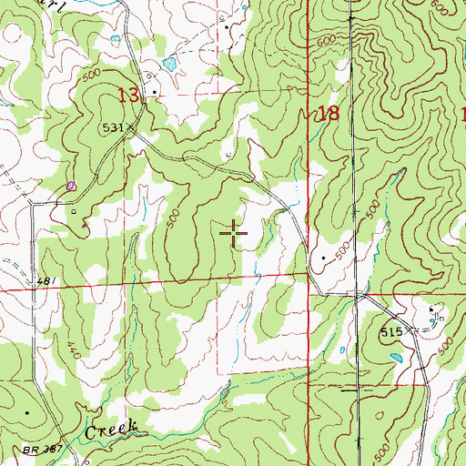 Topographic Map of Township of Baker, AR