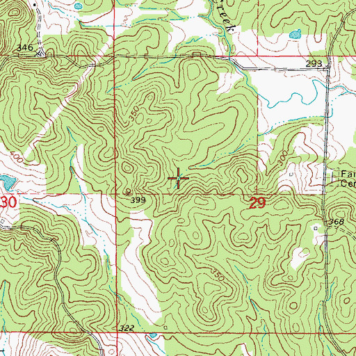 Topographic Map of Township of Butler, AR