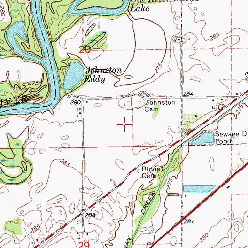 Topographic Map of Township of Reyno, AR