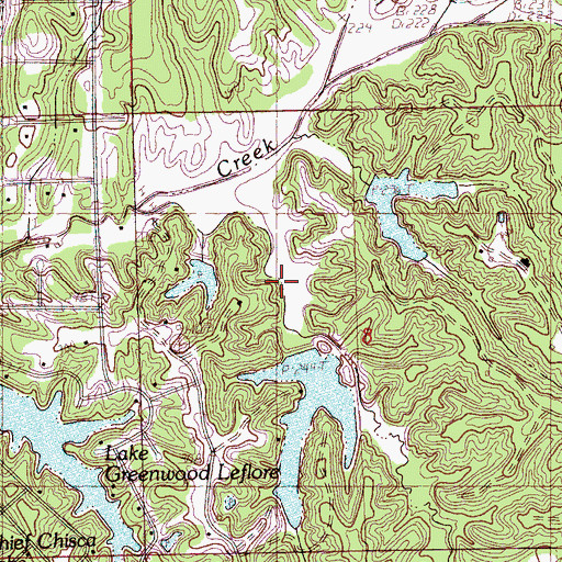 Topographic Map of Harry Madision Pond Dam, MS