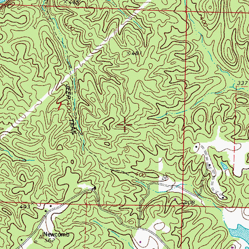 Topographic Map of Township of Newcomb, AR