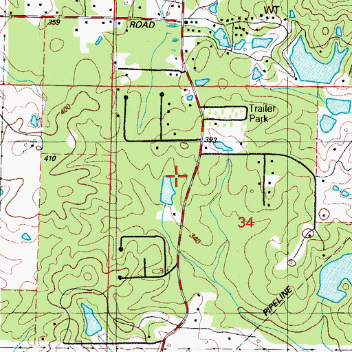 Topographic Map of Township of Otter, AR