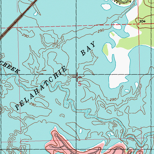 Topographic Map of Pelahatchie Bay, MS