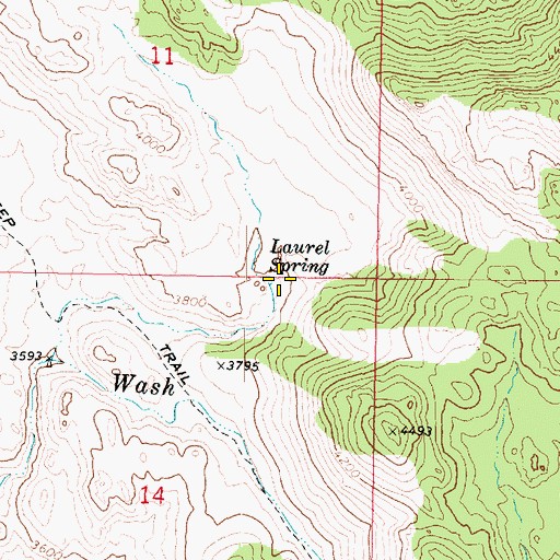 Topographic Map of Laurel Spring, AZ