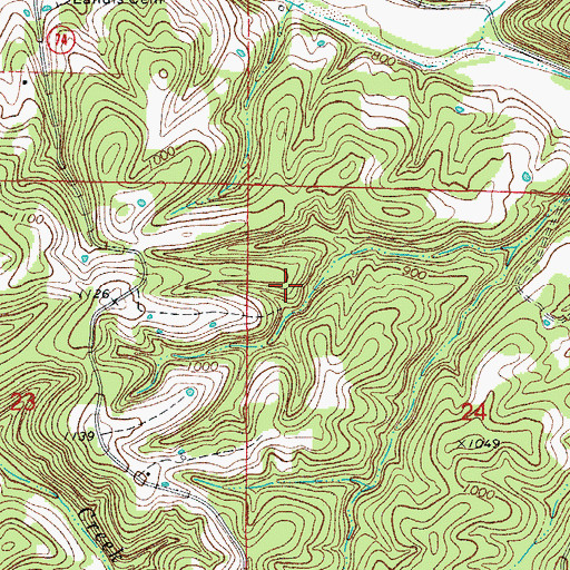 Topographic Map of Township of Clark (historical), AR