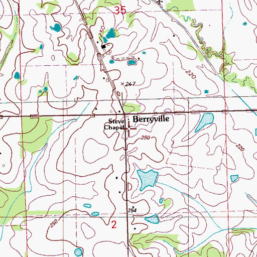Topographic Map of Stere Chapel, MS