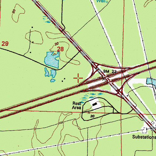 Topographic Map of Interchange 2, MS