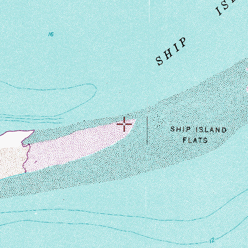Topographic Map of Ship Island, MS